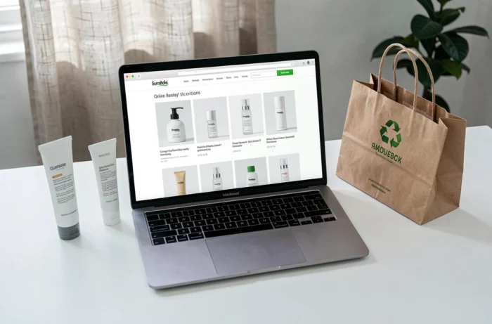 Achat en ligne de produits Typology sur un site e-commerce depuis un bureau à domicile
