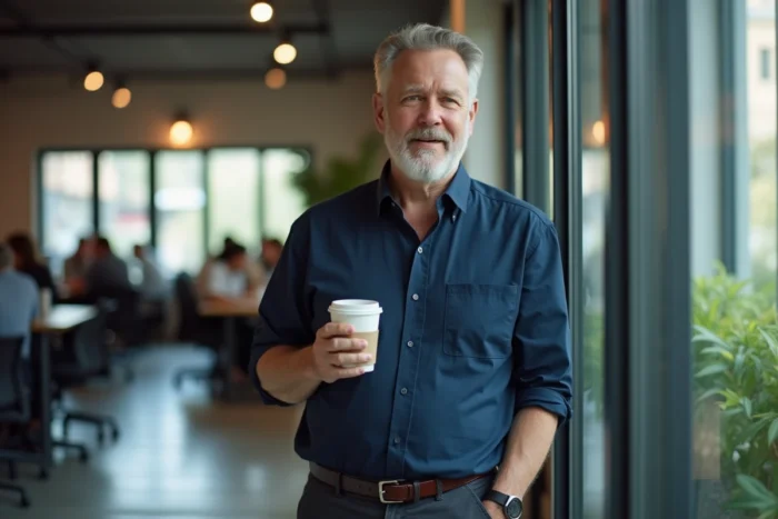 Ancien distributeur Chogan témoignant de son expérience dans un espace de coworking moderne